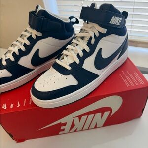 Nike Men’s Mid-Top Sneakers - White & Navy